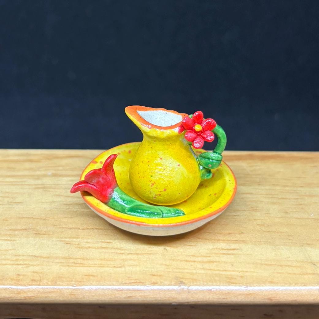 Pattern For Miniature Pitcher Miniature Pitcher and Bowl,miniature Empty Pitchers and Bowl,dollhouse ...