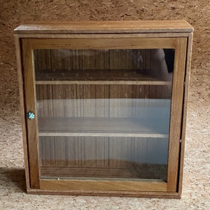 Miniature Showcase,Empty Wood Miniature showcase,Miniature display,Wood Cabinet,Dollhouse Furniture,Miniature Cupboard,Furniture