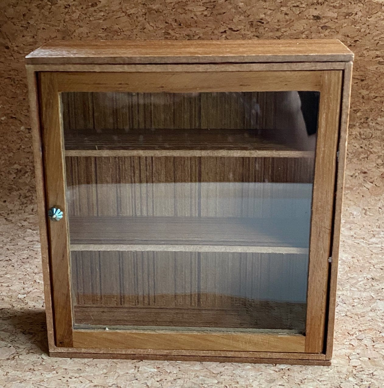 Vitrine miniature,Vitrine miniature en bois vide,Présentoir miniature,Meuble en bois,Meubles de maison de poupée,Placard miniature,Meuble