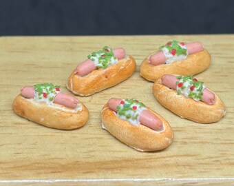 Lotto 25 Hot Dog In Miniatura Scala 1:12 Per Casa Delle Bambole – Accessori Alimentari