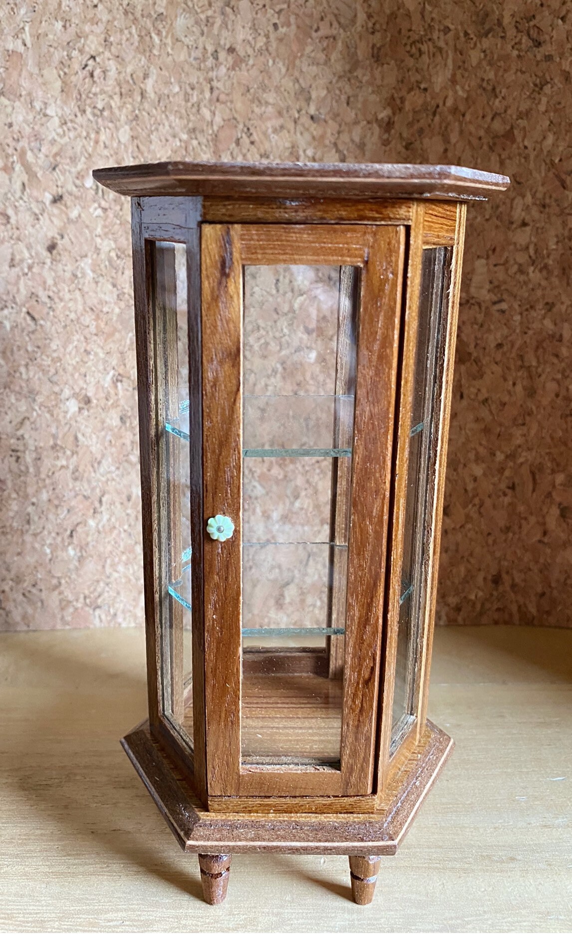 Vitrine miniature,Vitrine miniature en bois vide,Présentoir miniature,Meuble en bois,Meubles de maison de poupée,Placard miniature,Meuble