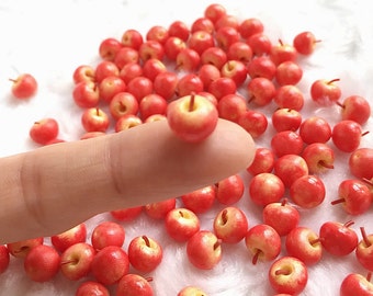 10or20 Pcs.Miniature Red Apple,Dolls and Miniature,Dolls house,Miniature Fruit,Miniature sweets,miniature food,handmade miniature