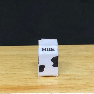 1 Box Miniature Milk Box,Miniature Paper Box,Miniature Box,Miniature Package,Dollhouse Milk,Dollhouse Box,Miniature Milk