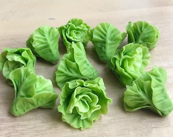 Set Di 2 Stampi Per Foglie Di Lattuga In Miniatura - Scala 1:12 Per Casa Delle Bambole - Foto 2