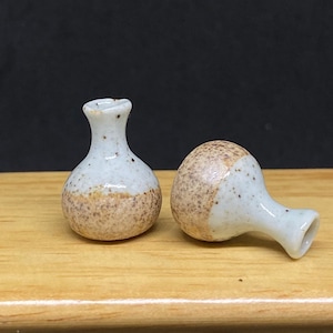 2 pcsMiniature Vase,Light Pink and Brown Ceramic Vase Miniature,Dollhouse Vase,Miniature Flower Vase,Dollhouse Flower Vase,Vase,Ceramic Vase