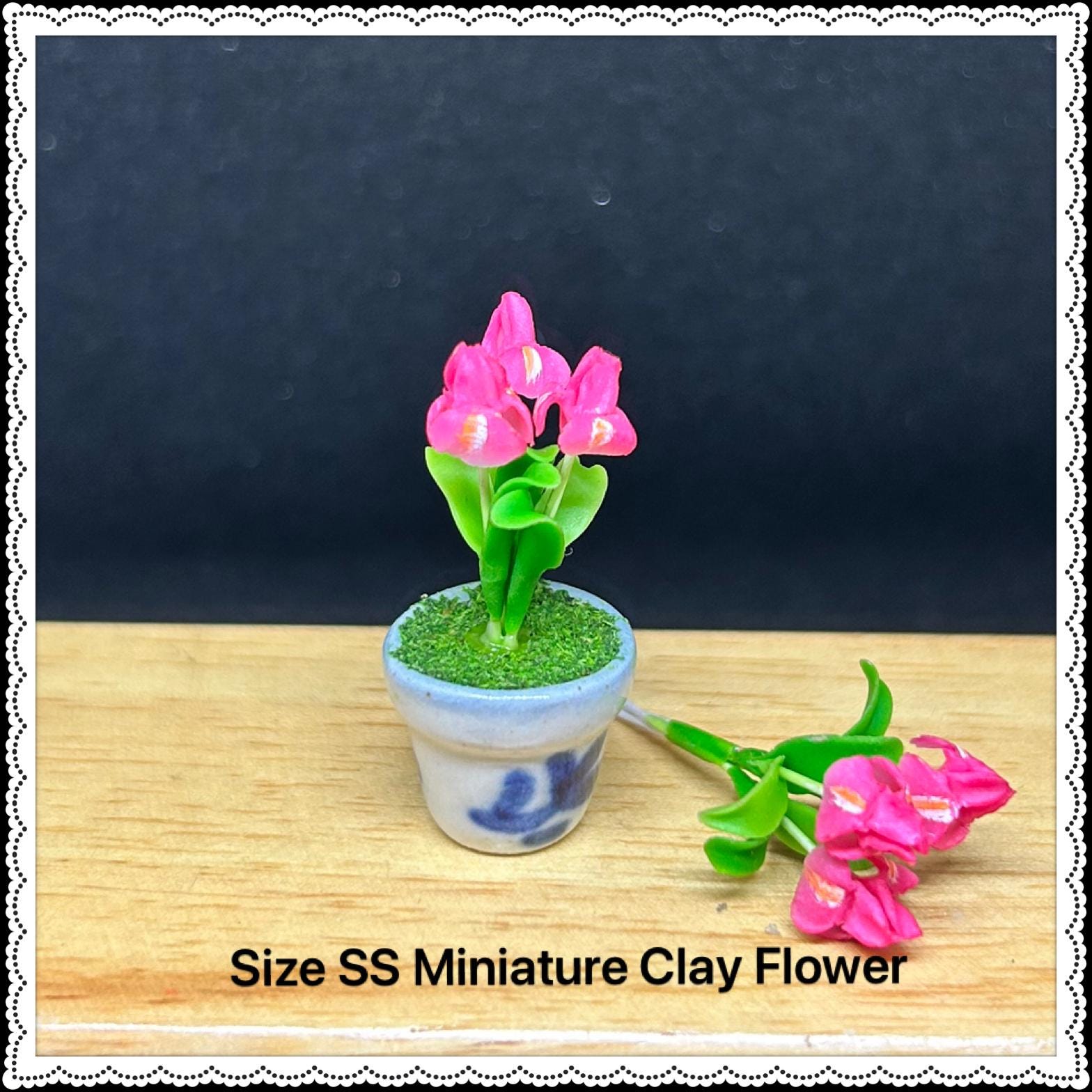サイズSSミニチュアフラワー、ミニチュアフラワーポット、ミニチュア