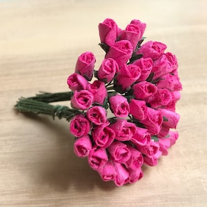50stk.5 mm.Mini Maulbeerpapier Rose,Miniatur Papier Rose,Puppenhaus Papierblume,Miniatur Rose,Maulbeerpapier,DIY Handwerk