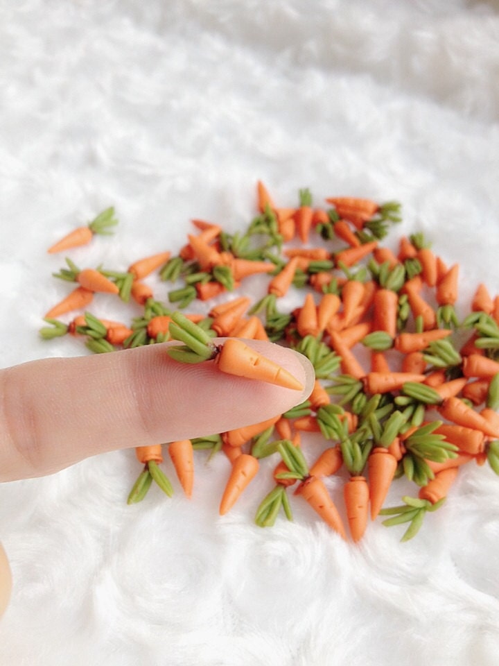 Miniature Carrothandmade Carrot Miniature Vegetable Mini Etsy