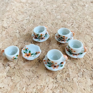 5 Miniature Empty Coffee Cup Set Miniature,Dollhouse Coffee Cup,Miniature Coffee,Dollhouse Coffee,Mini Coffee Cup,Dollhouse DIY