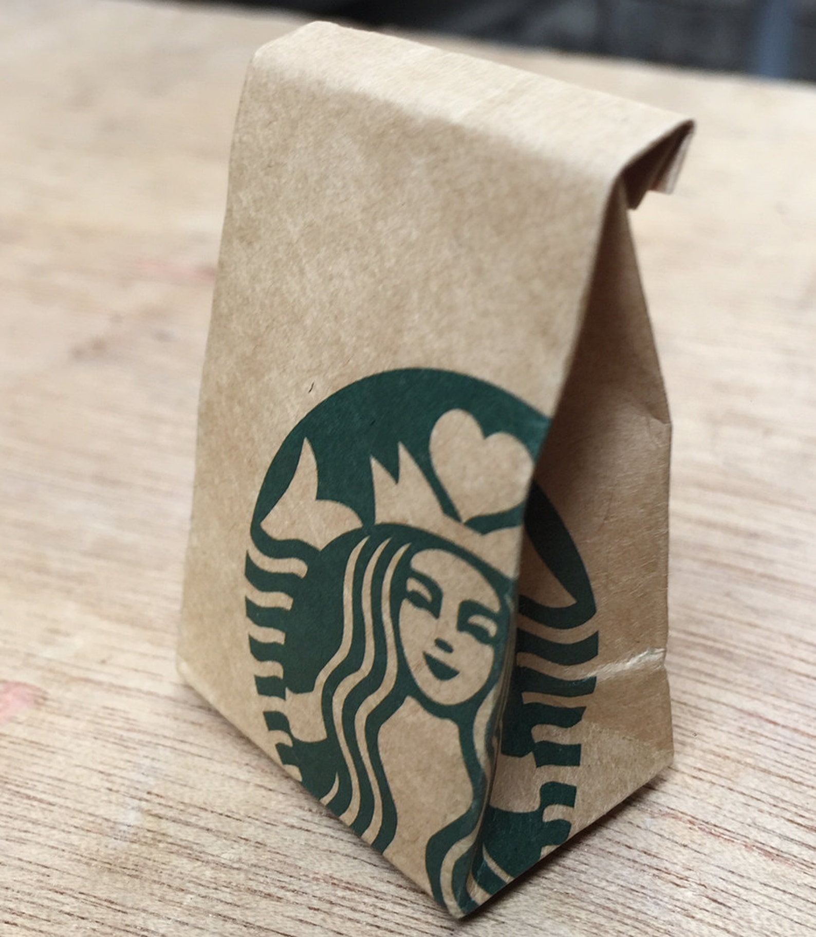 Miniature Starbucks Paper Bagminiature Bagdollhouse Etsy