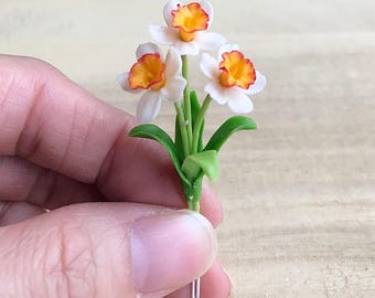 Miniature Flower,Miniature DIY Flower,Dollhouse Flower,Miniature Garden,Dollhouse Flower Clay,Flower,Mini Flower