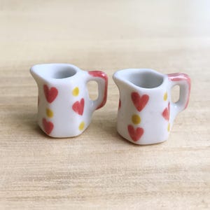 2 pcs.Miniature Pitcher,Miniature Empty Pitchers,Dollhouse Pitcher,Miniature Water Pitcher,Miniature Vase,Pitchers
