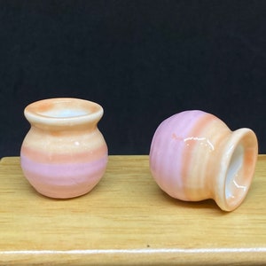 2pcs.Miniature Vase,Miniature Ceramic Vase,Doll&#39;s House Decoration,Miniature Flower Vase,Miniature Accessories,Miniature Flower pot