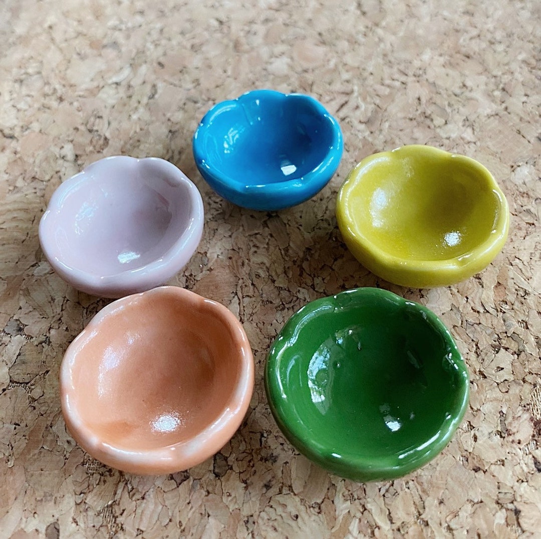 5 Mix Color Miniature Bowl Size L Mini Ceramic Bowl,miniature Food