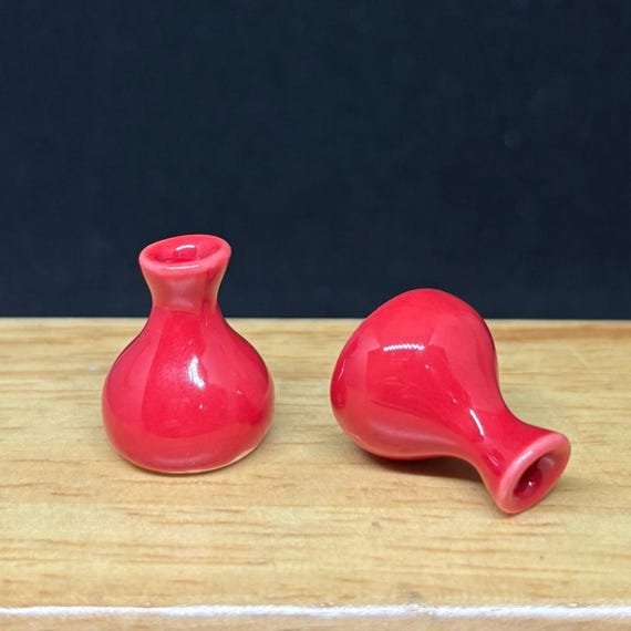 ミニチュア花瓶、ミニチュア陶器花瓶、ドールハウスの装飾、人形と