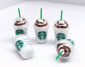 Ice Starbuck Coffee Miniature, coffee cup Starbuck Miniature,Miniature for Doll's House collection.