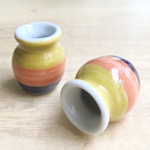 2 pcs.Miniature Vase,Ceramic Vase Miniature,Dollhouse Vase,Miniature Honey bottle,Dollhouse Flower Vase,Vase,Ceramic Vase
