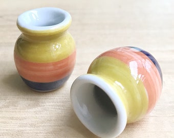 Miniature Vase,Ceramic Vase Miniature,Dollhouse Vase,Miniature Honey bottle,Dollhouse Flower Vase,Vase,Ceramic Vase