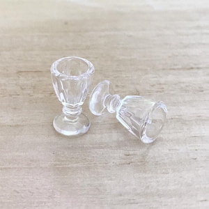 2 pcs.Miniature Wine Glass,Miniature Clear Acrylic Wine Glass,Miniature Water Glass,Water Glass,Mini Wine Glass,Miniature Glass