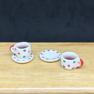 2 Sets Miniature Coffee, Miniature Ceramic Coffee Cup, Miniature Coffee for Dollhouse,Dollhouse Coffee