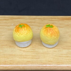 2 pcs. Miniature Souffle, Miniature Bakery,Miniature Sweets,Miniature Bread,Miniature French Bread,Miniature Food,Dollhouse Food