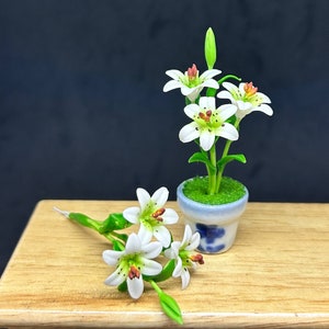 Miniatuurbloem, miniatuurlelie, poppenhuisbloem, miniatuurtuin, poppenhuislelie, bloemklei, leliebloem, minibloem