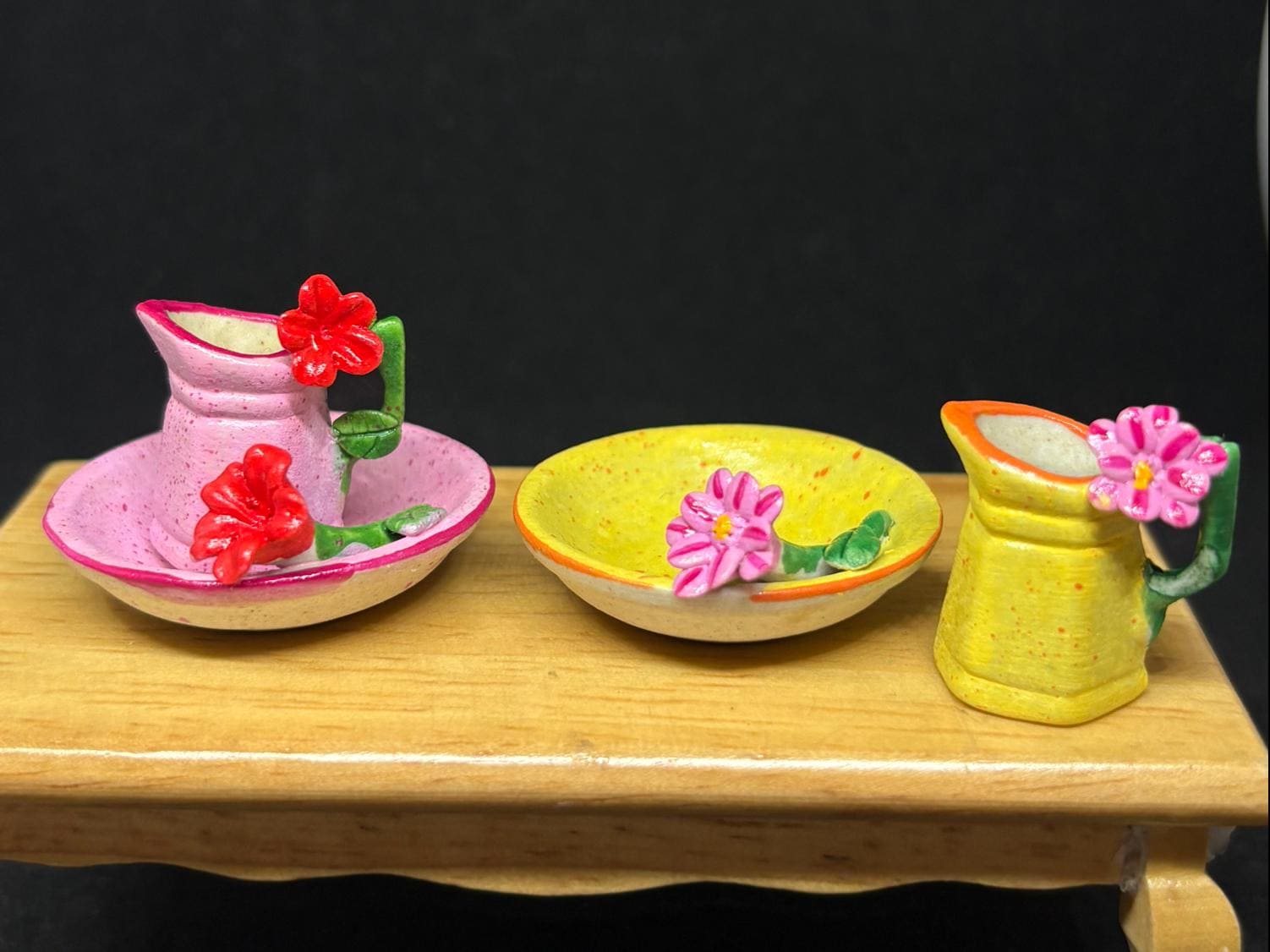 Pattern For Miniature Pitcher Miniature Pitcher and Bowl,miniature Empty Pitchers and Bowl,dollhouse ...