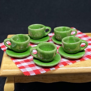 5 Miniature Empty Coffee Cup Set Miniature,Dollhouse Coffee Cup,Miniature Coffee,Dollhouse Coffee,Mini Coffee Cup,Dollhouse DIY