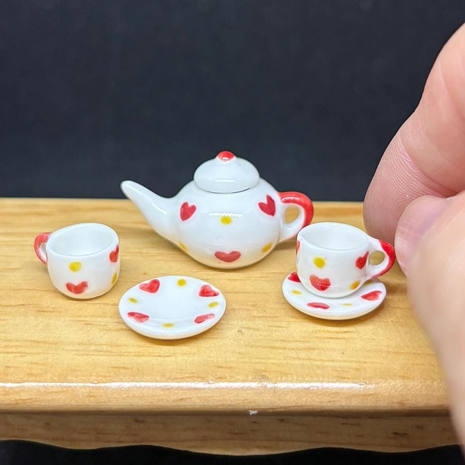 Miniature Tea Pot and 2tea Cup Sets,miniature Ceramic Tea Cup With
