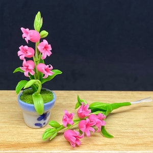Miniatuur Bloem, Miniatuur DIY Bloem, Poppenhuis Bloem, Miniatuur Tuin, Poppenhuis Bloem Klei, Bloem, Lelietje van Dalen