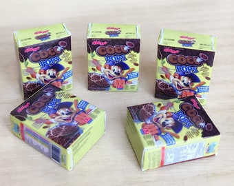 2boxen Miniatur Müsli Box,Miniatur Müsli Box,Miniatur Corn Flakes Box,Miniatur Frühstück,Puppenhaus,Miniatur Box