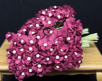 100 Stück.10 mm.Miniatur Maulbeerpapier,Miniatur Blume aus Papier,Maulbeerpapier,Puppenhaus Papierblume,Mini Blume,DIY Blume,Maulbeerpapier,