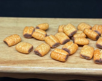 8 pcs. Miniature Chocolate Bread, Miniature Bakery,Dolls house Bakery,Miniature food,Miniature bread, Dolls house food