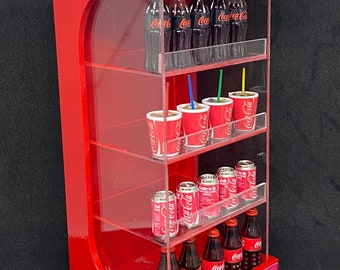 ミニチュアコカコーラ木製キャビネット、ミニチュアショーケース
