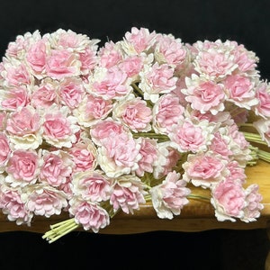 100 peças. 10 mm. Miniatura de papel de amoreira Gypsophila, Miniatura de flor de papel, Miniatura de papel de amoreira Gypsophila, Miniatura de Gypsophila, Ideia de artesanato faça você mesmo