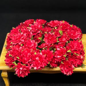 50 Pcs.15 mm.Miniatura de papel de amoreira Gypsophila,Miniatura de flor de papel,Mulberry Paper Gypsophila,Miniatura de Gypsophila,Ideia de artesanato DIY