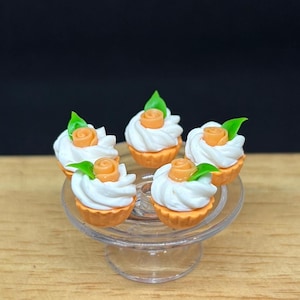8 pcs. Miniature Orange Rose Cupcake,Miniature cake,Miniature cupcakes,miniature sweet,miniature bakery