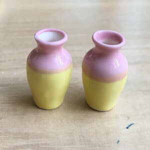 2 pcs. Miniature Vase,Ceramic Vase,Dollhouse Vase,Dollhouse Decoration,Miniature Flower Vase,Miniature DIY