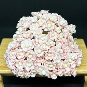 100 unidades. 10 mm. Papel de amoreira em miniatura, Flor de papel em miniatura, Papel de amoreira, Flor de papel para casa de bonecas, Mini flor, Flor faça você mesmo, Amoreira, Faça você mesmo