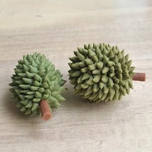 Miniature Durian,Miniature Fruit,Miniature Half Durian,Dollhouse Durian,Dollhouse Fruit,King of Fruit,Asian Fruit