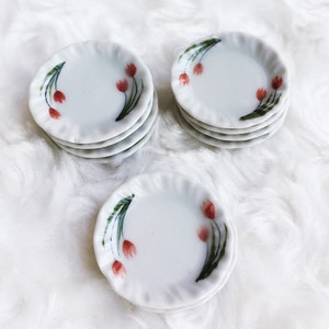 5Pcs Miniatue plate,mini ceramic plate,miniature food plate,Miniature tray,plate,dollhouse plate,dollhouse miniature Tray,Dollhouse DIY