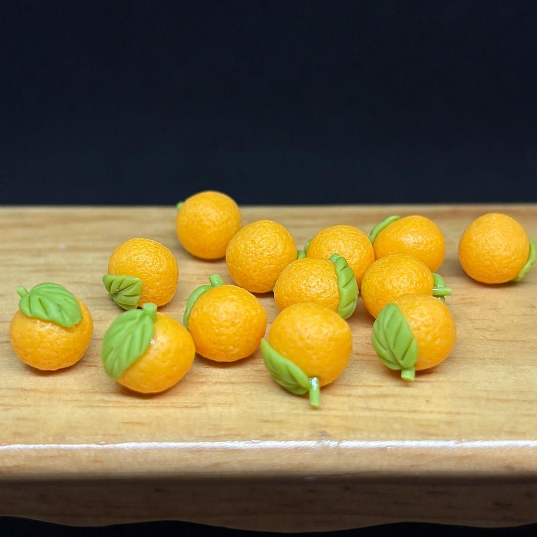 8 Pcs Miniature Orange, Dolls and Miniature,miniature Fruit, Mini ...
