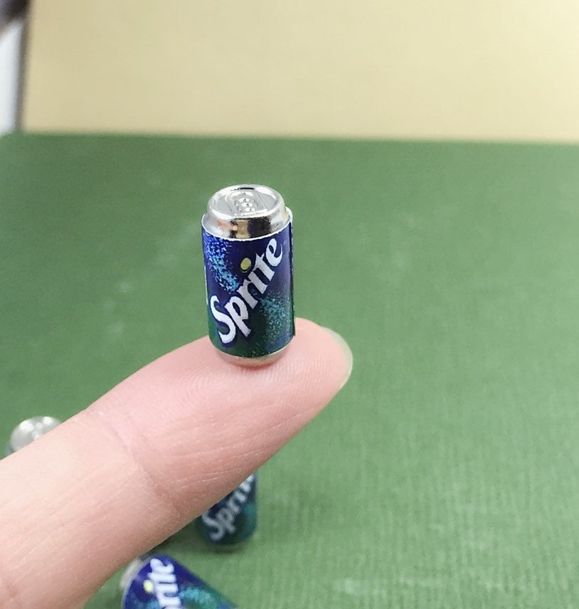 Miniatur Sprite Dosen,Miniatur Dosen,Puppenstube Dosen,Miniatur  Getränk,Miniatur Getränk,Dollhouse Food,Miniatur Food,Cola Dose - .de