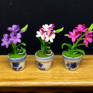 Miniature Flower,Miniature Flower Pot,Miniature Vase,Dollhouse Flower,Miniature Garden,Dollhouse Flower Pot,Dollhouse,Clay Flower