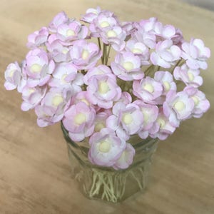 100 Stk.10 mm.Miniatur Maulbeerpapier,Miniatur Papierblume,Maulbeerpapier,Puppenhaus Papierblume,Mini Blume,DIY Blume,Maulbeere,DIY