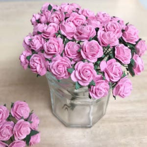 100pcs.10mm.Miniature Mulberry Paper Flower,Miniature Paper Flower,Mini Rose Flower,Paper Flower,Miniature Rose,Paper Rose,DIY flower