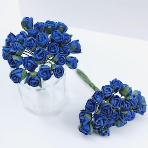 7 mm. 50 piezas. Miniatura de flor de papel de morera, Miniflor de papel, Miniflor de rosa, Flor de papel, Rosa miniatura, Flor de papel de morera