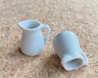 2 stuks keramische miniatuurvaas, poppenhuisdecor, schaal 1/12
