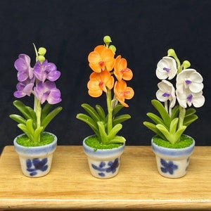 Miniatur Blume,Miniatur DIY Blume,Puppenhaus Blume,Miniatur Garten,Puppenhaus Blume Ton,Blumen,Mini Blume
