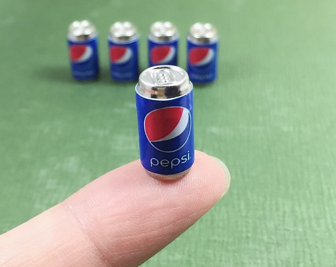 Miniature Pepsi Cans,Miniature Cans, Dolls and Miniature,Miniature Beverage ,Miniature drink,Dollhouse Pepsi,Dollhouse Pepsi cans,CN008